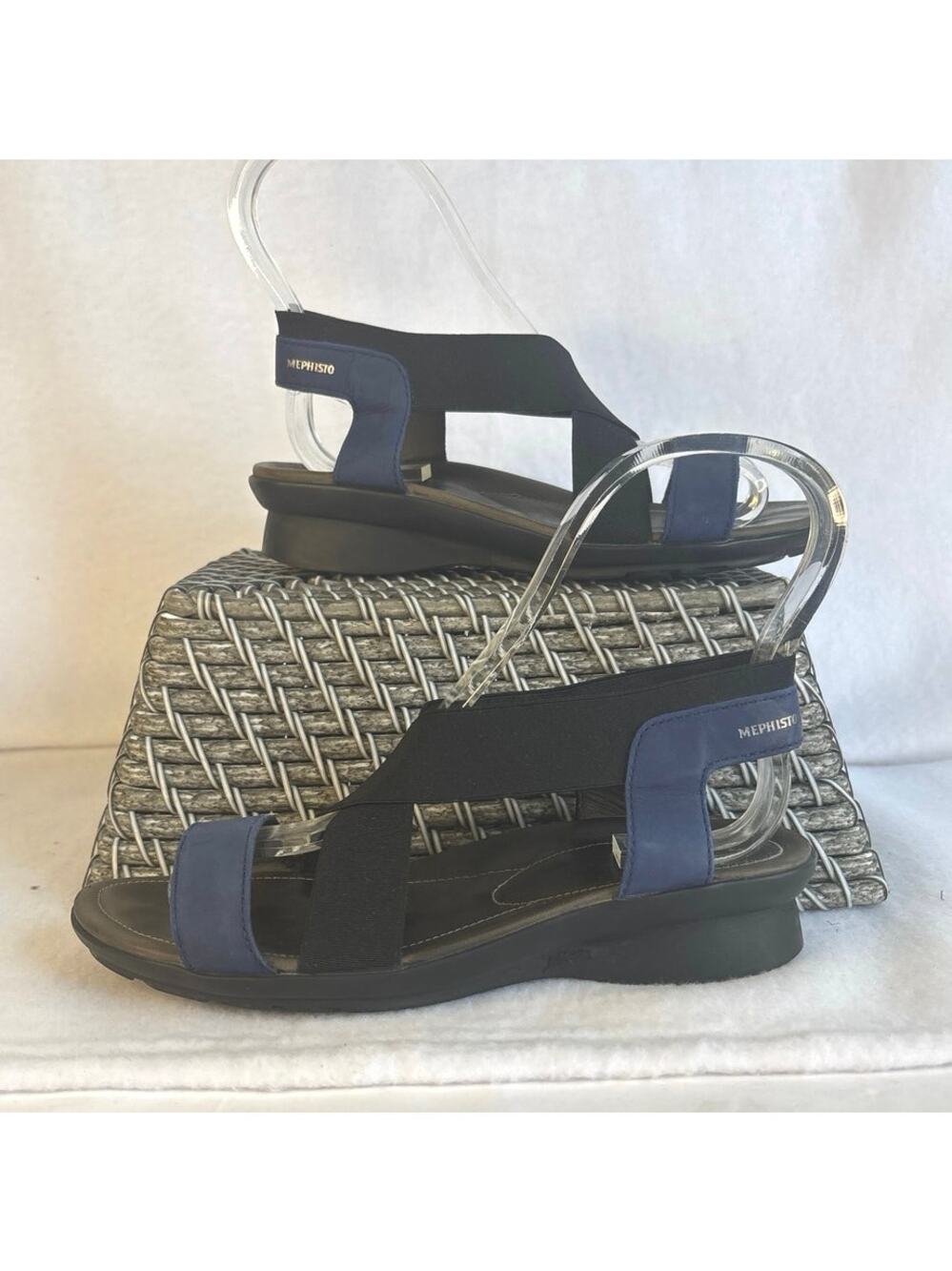 Mephisto Pastora Crisscross Stretchy Sling Back Sandals Size 37 USA 7
